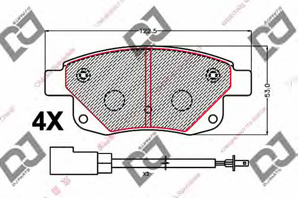 Dj parts BP2182 Brake Pad Set, disc brake BP2182