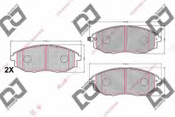 Dj parts BP2192 Brake Pad Set, disc brake BP2192