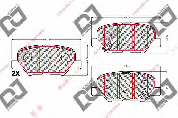 Dj parts BP2194 Brake Pad Set, disc brake BP2194