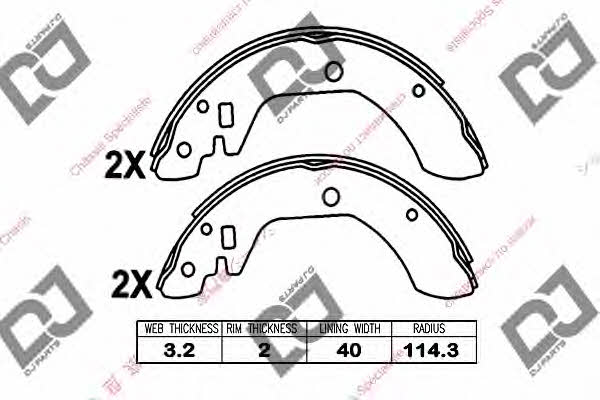 Dj parts BS1099 Brake shoe set BS1099