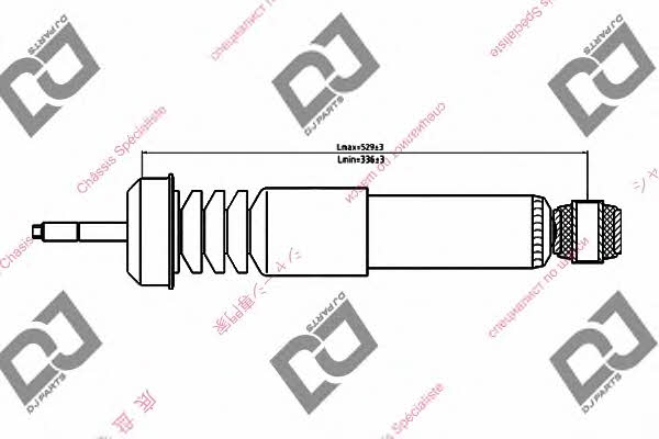 Dj parts DS1425GT Rear oil and gas suspension shock absorber DS1425GT