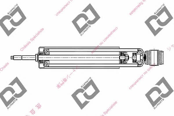 Dj parts DS1557GT Rear oil and gas suspension shock absorber DS1557GT