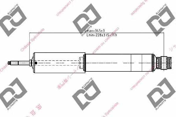 Dj parts DS1179GT Front oil and gas suspension shock absorber DS1179GT