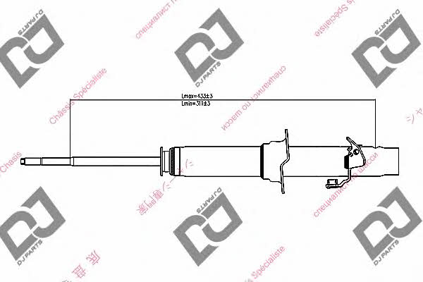 Dj parts DS1332GT Front right gas oil shock absorber DS1332GT
