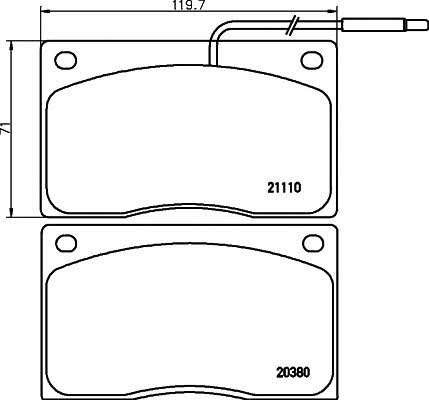 Don CVP043 Brake Pad Set, disc brake CVP043