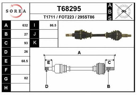 EAI T68295 Drive shaft T68295