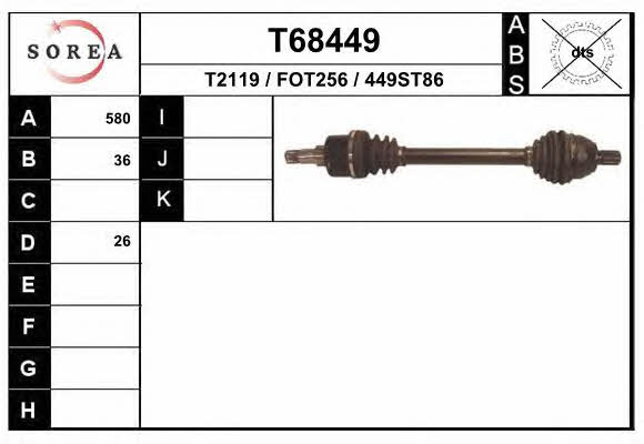 EAI T68449 Drive shaft T68449