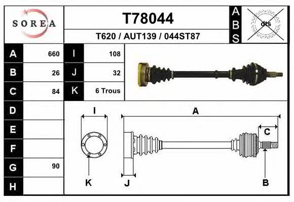 EAI T78044 Drive shaft T78044