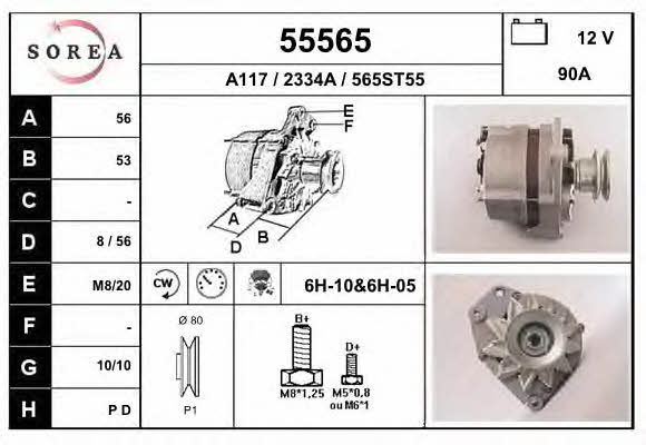 EAI 55565 Alternator 55565