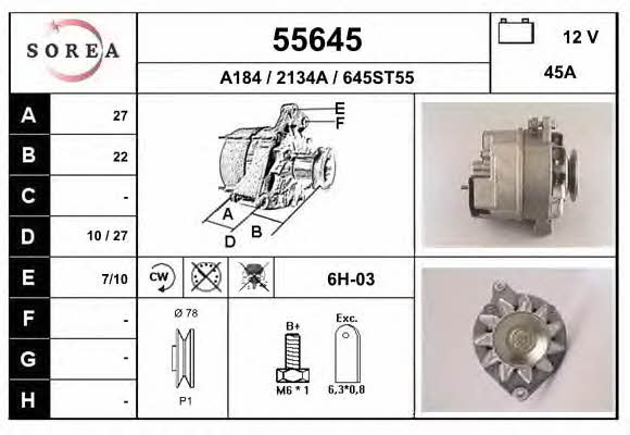 EAI 55645 Alternator 55645