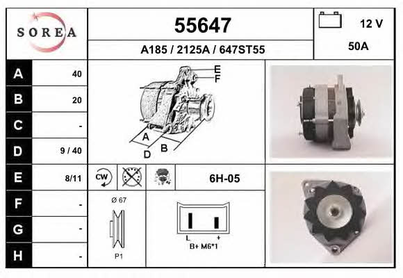 EAI 55647 Alternator 55647