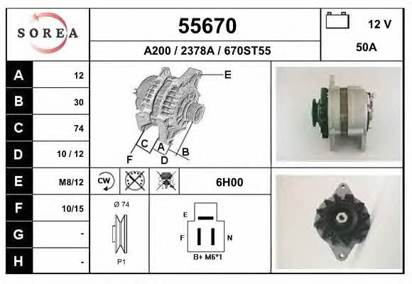 EAI 55670 Alternator 55670