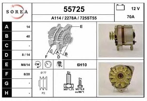 EAI 55725 Alternator 55725