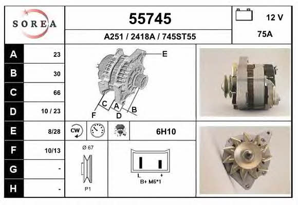 EAI 55745 Alternator 55745