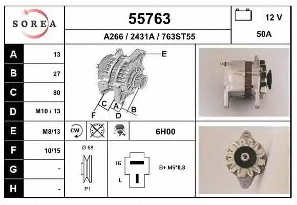 EAI 55763 Alternator 55763