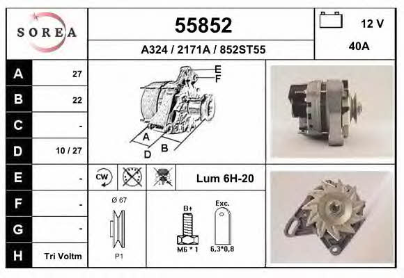 EAI 55852 Alternator 55852