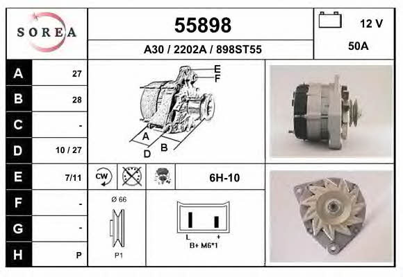 EAI 55898 Alternator 55898