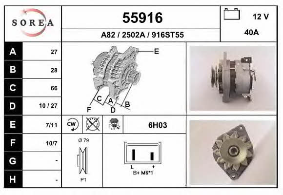 EAI 55916 Alternator 55916