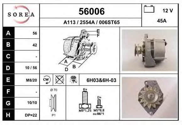 EAI 56006 Alternator 56006