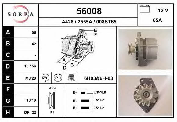EAI 56008 Alternator 56008