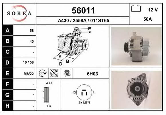 EAI 56011 Alternator 56011