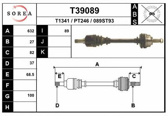 EAI T39089 Drive shaft T39089