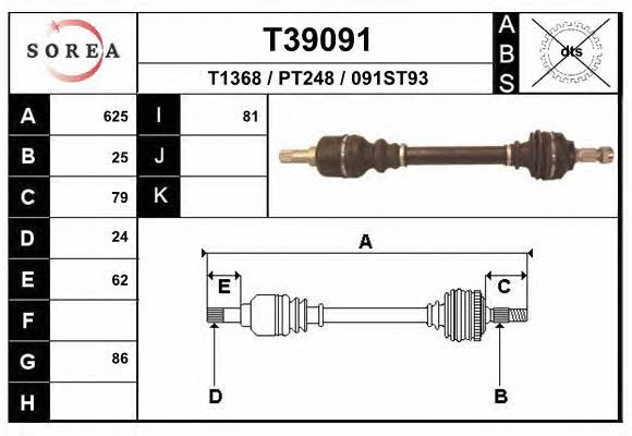 EAI T39091 Drive shaft T39091