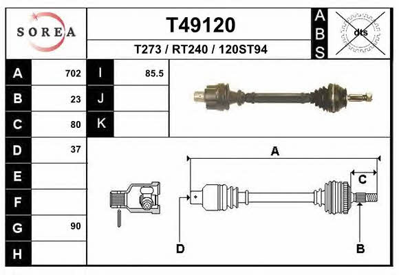 EAI T49120 Drive shaft T49120