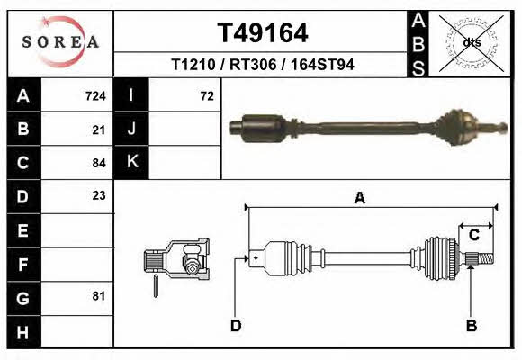 EAI T49164 Drive shaft T49164