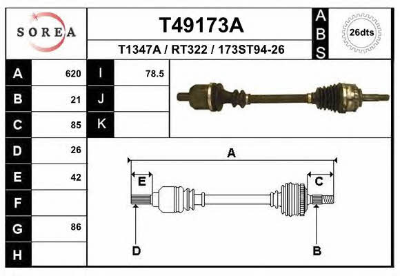 EAI T49173A Drive shaft T49173A