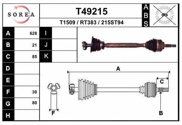 EAI T49215 Drive shaft T49215