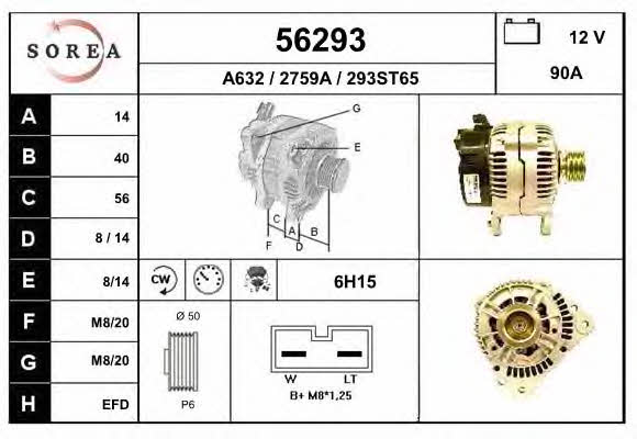 EAI 56293 Alternator 56293