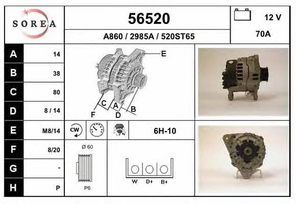 EAI 56520 Alternator 56520