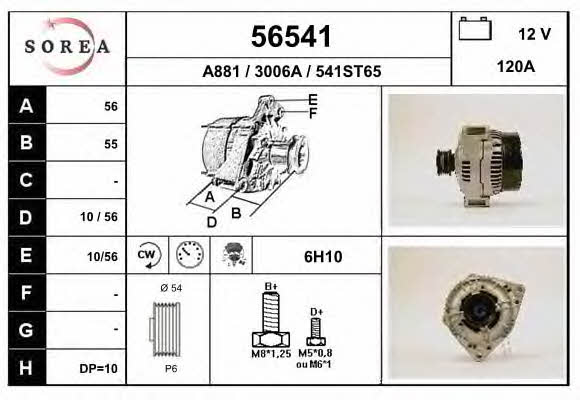 EAI 56541 Alternator 56541