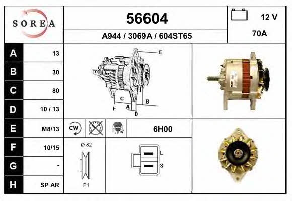 EAI 56604 Alternator 56604