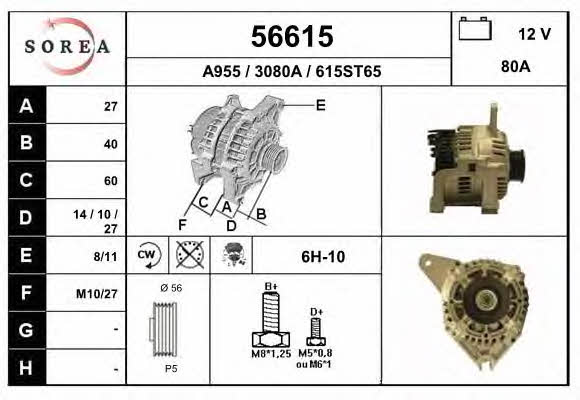 EAI 56615 Alternator 56615