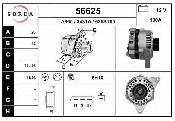 EAI 56625 Alternator 56625