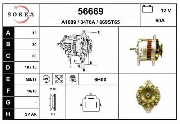 EAI 56669 Alternator 56669