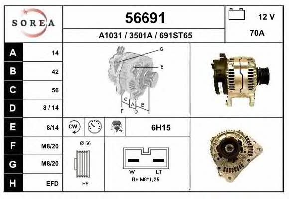 EAI 56691 Alternator 56691