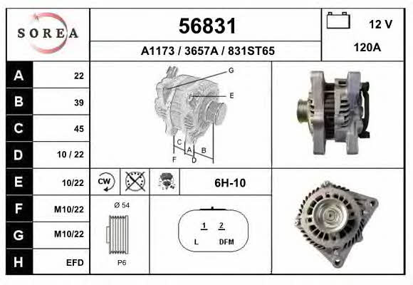 EAI 56831 Alternator 56831