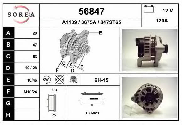 EAI 56847 Alternator 56847