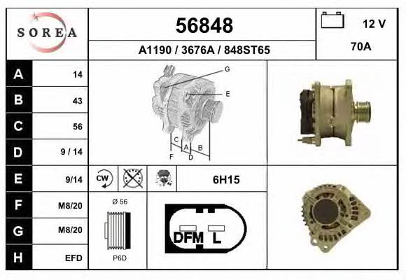 EAI 56848 Alternator 56848