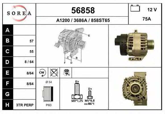 EAI 56858 Alternator 56858