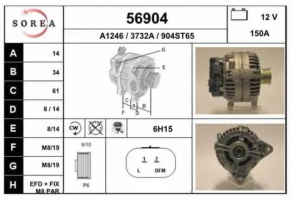 EAI 56904 Alternator 56904