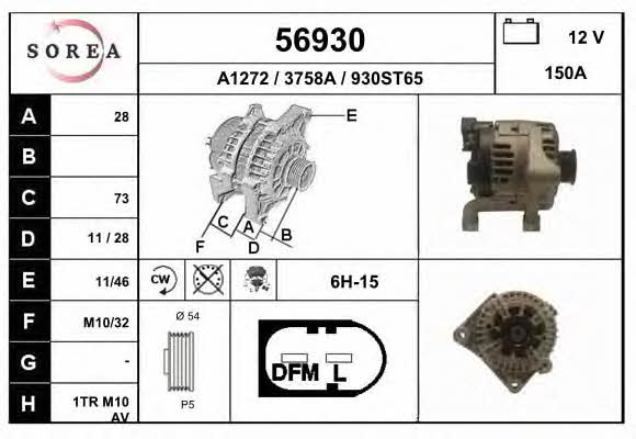 EAI 56930 Alternator 56930