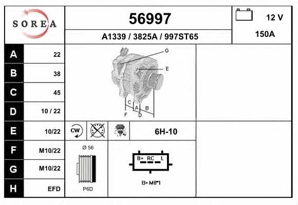 EAI 56997 Alternator 56997