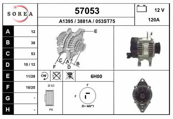 EAI 57053 Alternator 57053