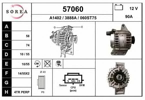 EAI 57060 Alternator 57060