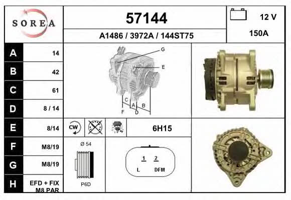 EAI 57144 Alternator 57144