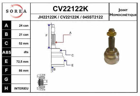 EAI CV22122K CV joint CV22122K